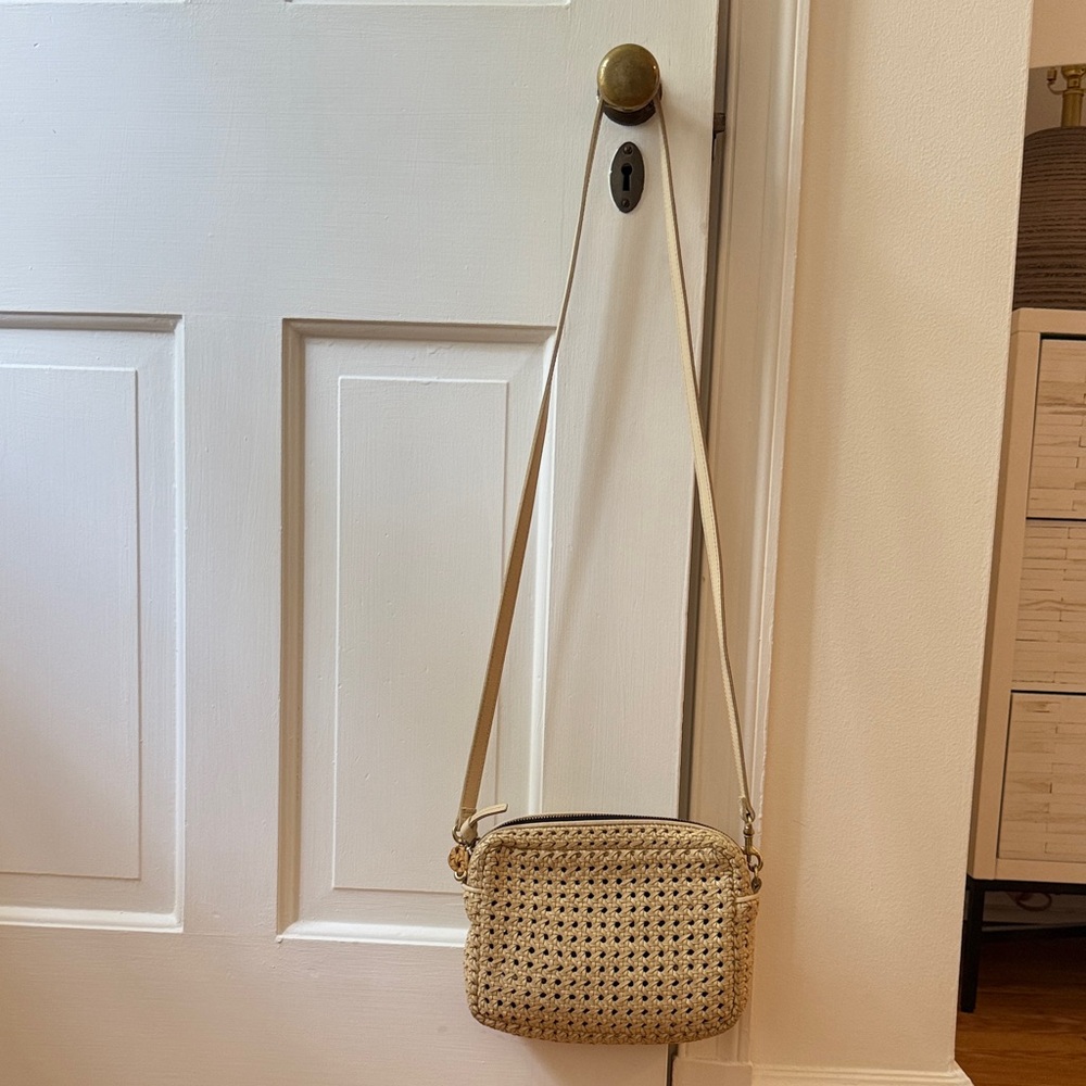 Clare V Midi Sac in Cream Rattan